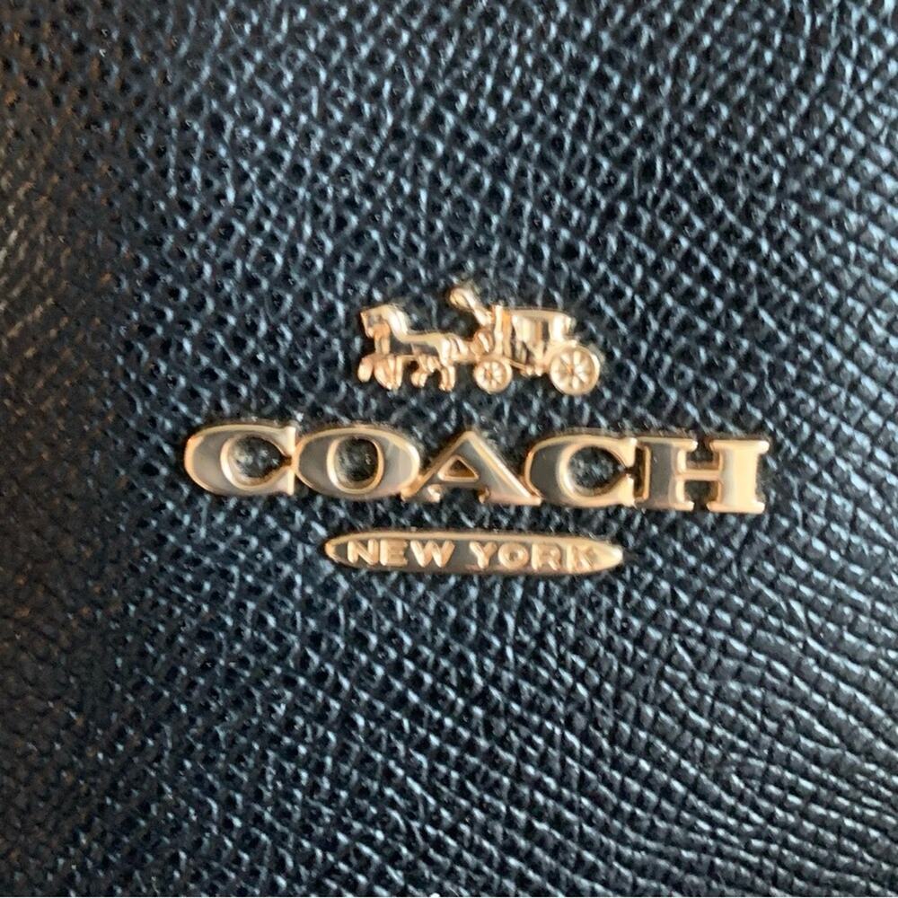 Coach Alice Crossgrain Leather Satchel Crossbody Bag Zip Up Double Handles Black - Picture 13 of 13